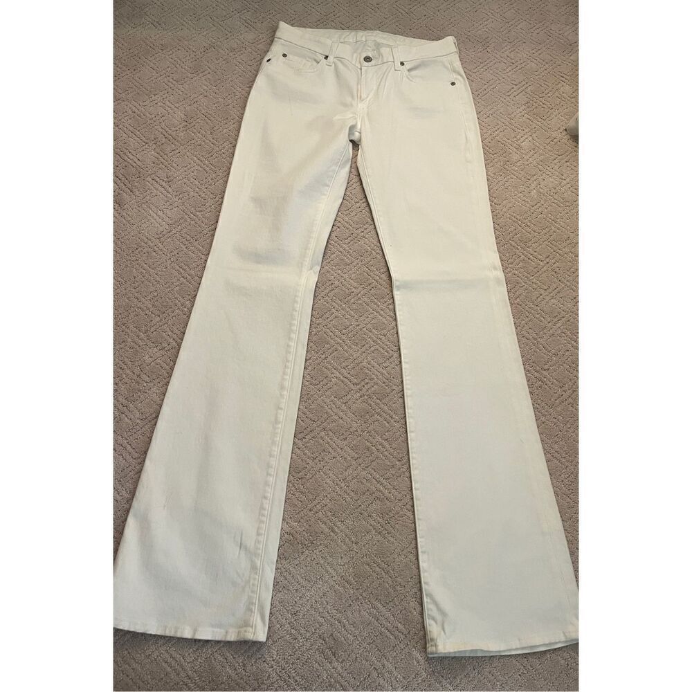 NWOT 7 For All Mankind Off-White Straight Leg Jeans